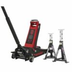 Trolley Jack 2.5tonne & Axle Stands (Pair) 3tonne per Stand Combo