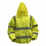 Hi-Vis Yellow Jacket with Quilted Lining & Elasticated Waist - Large