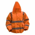 Hi-Vis Orange Jacket with Quilted Lining & Elasticated Waist - XX-Large