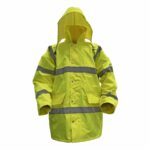 Hi-Vis Yellow Motorway Jacket with Quilted Lining - X-Large