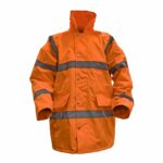 Hi-Vis Orange Motorway Jacket with Quilted Lining - XX-Large