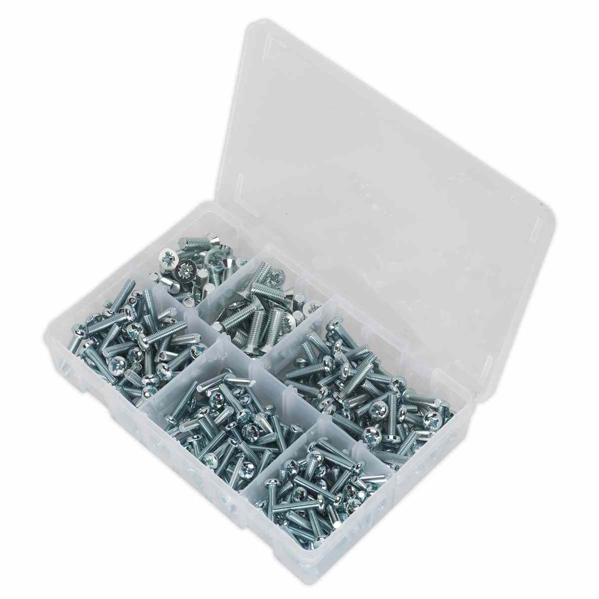 Machine (Body) Screw Assortment 264pc M5-M8 Countersunk & Pan Head Pozi - Metric - Image 2