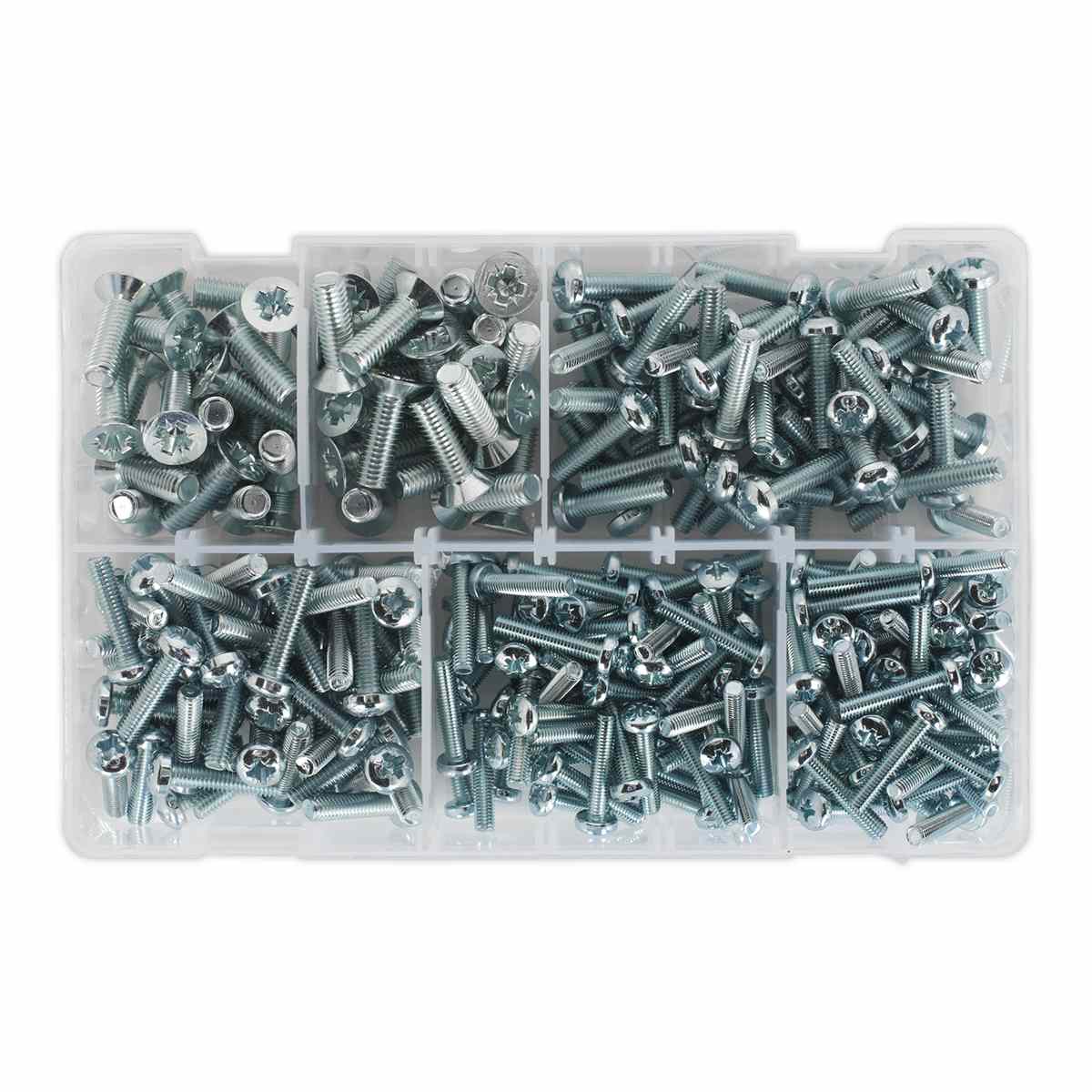 Machine (Body) Screw Assortment 264pc M5-M8 Countersunk & Pan Head Pozi - Metric - Image 5