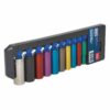 Multi-Coloured Socket Set 10pc 3/8Sq Drive 6pt Deep WallDrive? Metric"