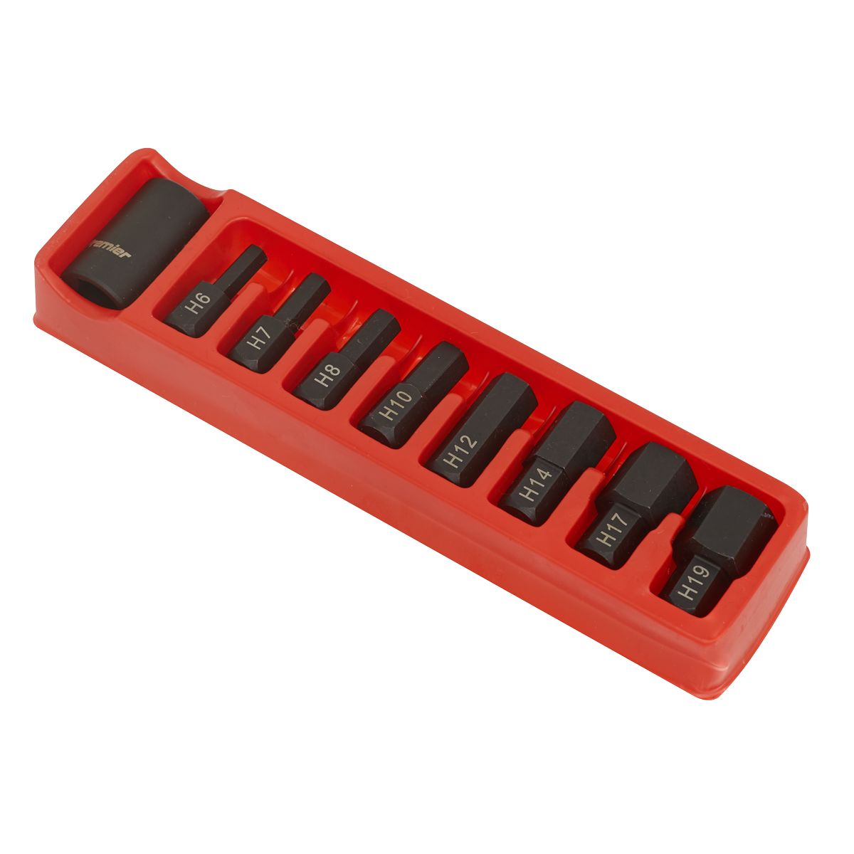Impact Hex Bit & Holder Set 9pc 1/2inSq Drive