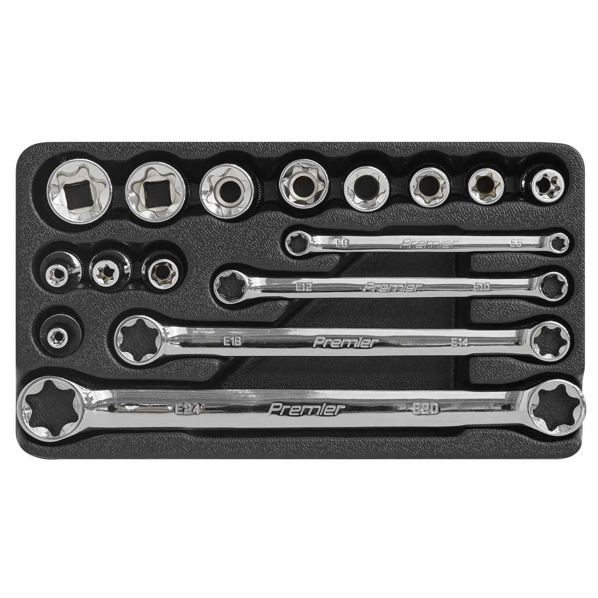 TRX-Star* 3/8inSq Drive Socket & Spanner Set 16pc