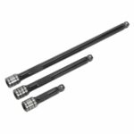 Wobble/Rigid Extension Bar Set 3pc 3/8inSq Drive Black Series