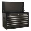 Topchest 5 Drawer with Ball-Bearing Slides - Black & 230pc Tool Kit
