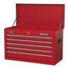 Topchest 5 Drawer with Ball-Bearing Slides - Red - Image 2