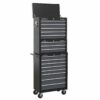 Tool Chest Combination 16 Drawer with Ball Bearing Slides - Black/Grey - Image 5