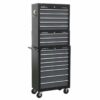 Tool Chest Combination 16 Drawer with Ball Bearing Slides - Black/Grey - Image 4