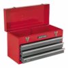 Tool Chest 3 Drawer Portable with Ball Bearing Slides - Red/Grey - Image 3
