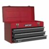 Tool Chest 3 Drawer Portable with Ball Bearing Slides - Red/Grey - Image 4