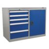Industrial Cabinet/Workstation 5 Drawer & 1 Shelf Locker - Image 4