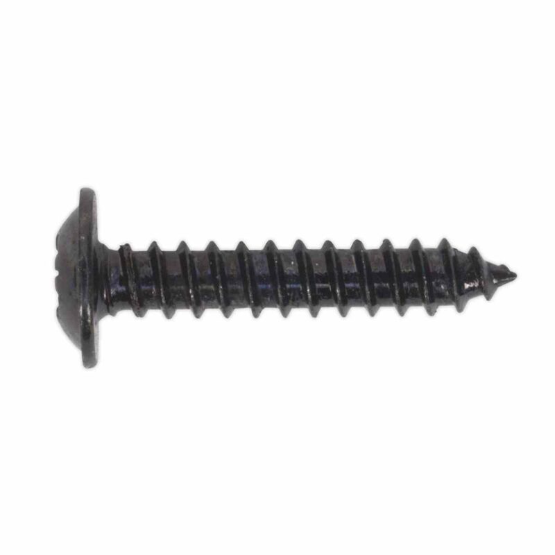 Self Tapping Screw 3.5 x 19mm Flanged Head Black Pozi Pack of 100