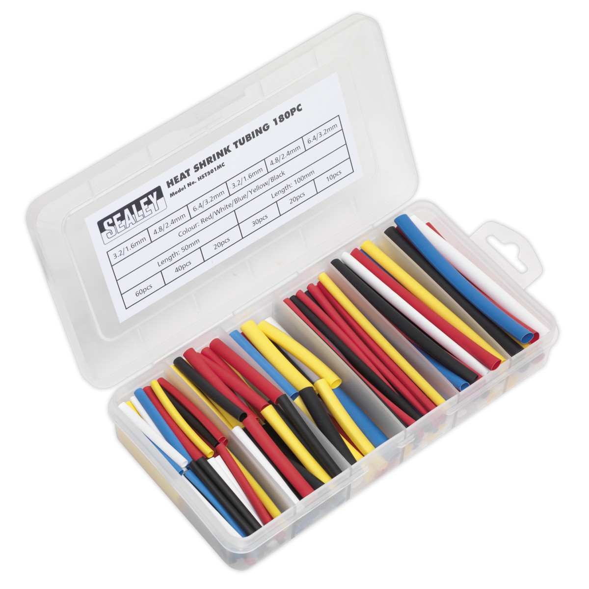 Heat Shrink Tubing Assortment 180pc 50 & 100mm Mixed Colours - Image 3