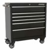 Rollcab 6 Drawer 930mm Heavy-Duty Black - Image 2