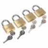 Brass Body Padlock with Brass Cylinder 40mm Keyed Alike Pack of 4 - Image 2