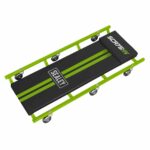 36in Deluxe American-Style Creeper with Steel Frame & 6 Wheels - Hi-Vis Green