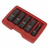 Deep Impact Socket Set 1/2inSq Drive 80mm Double Ended 18.5-22.5mm - 5pc - Image 2