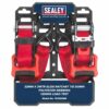 Slide Ratchet Tie Down 32mm x 3m Polyester Webbing with S-Hooks 1200kg Breaking Strength - Image 3