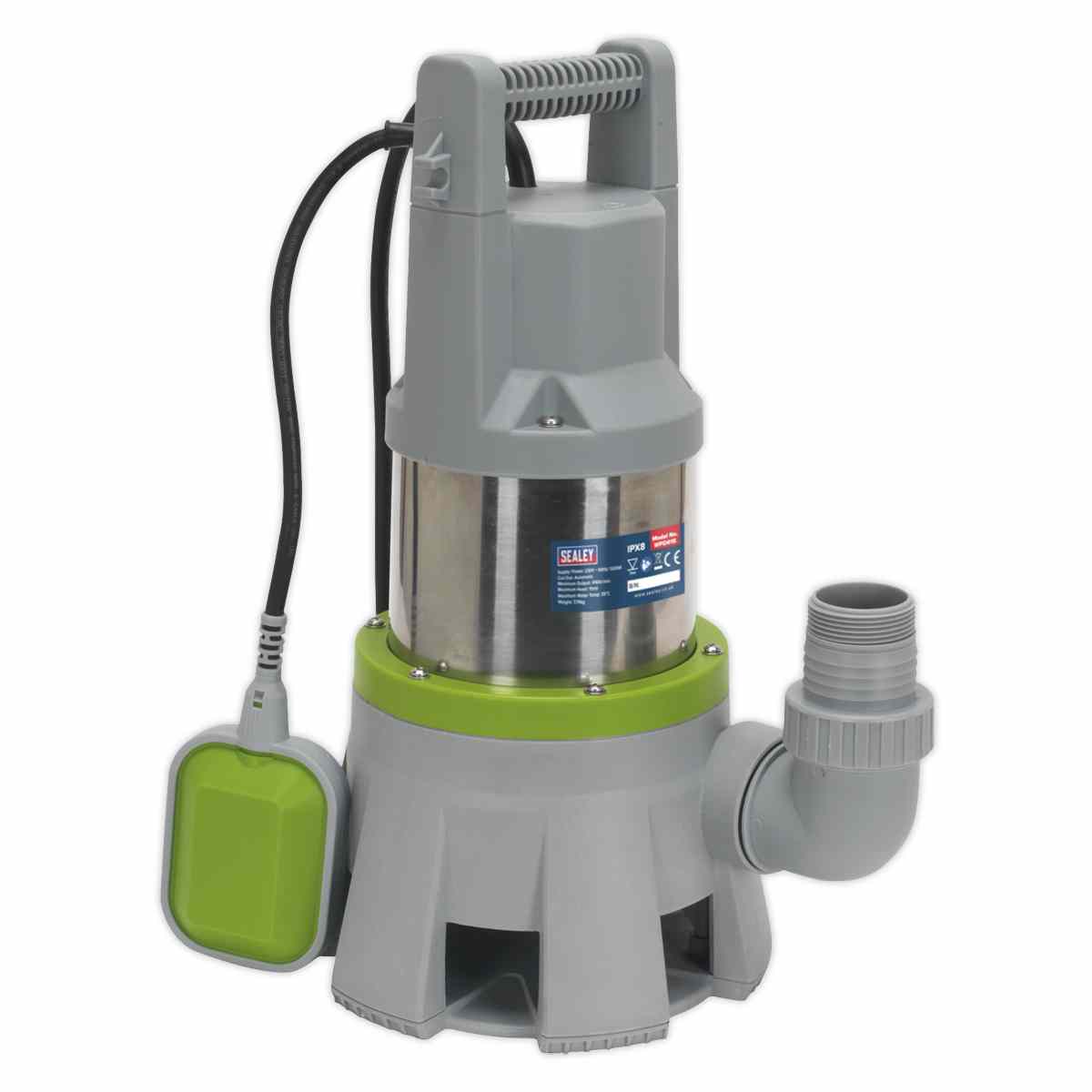 High Flow Submersible Stainless Dirty Water Pump Automatic 417L/min 230V