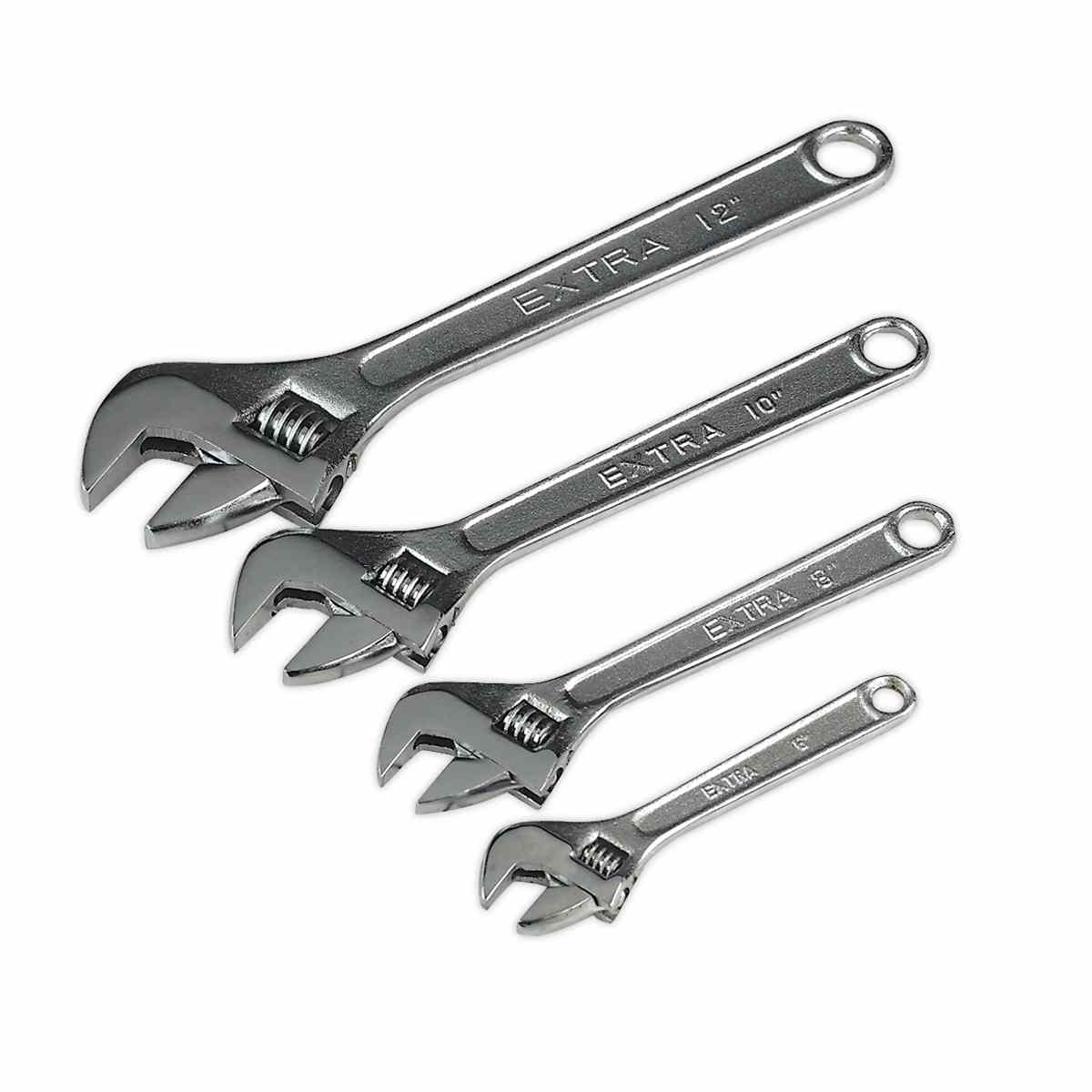 Adjustable Wrench Set 4pc 150, 200, 250 & 300mm