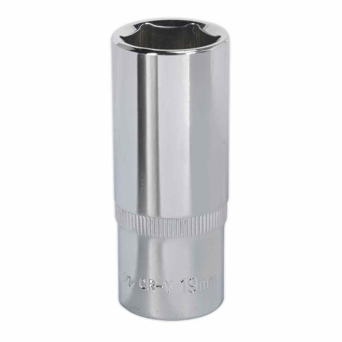 WallDrive? Socket 19mm Deep 3/8inSq Drive Fully Polished