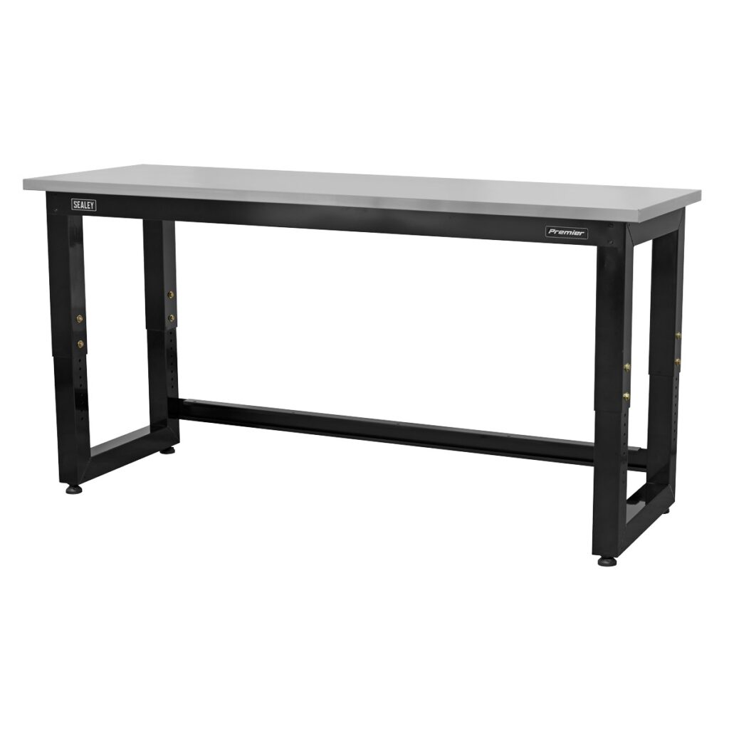 Steel Adj. Workbench with S/Steel Worktop 1830mm Heavy-Duty – Wolds ...