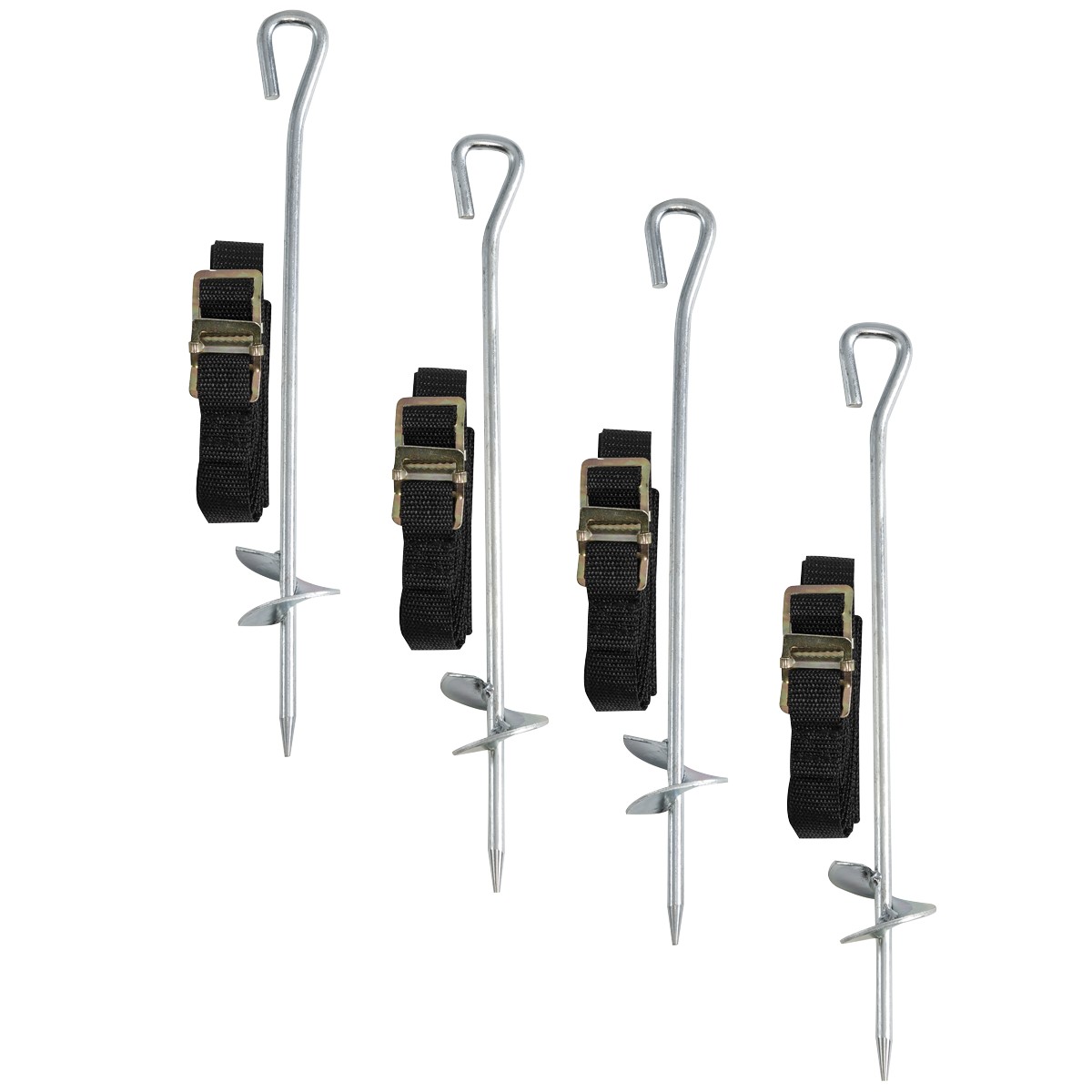 Trampoline Anchor Kit 4pc Ground Pegs Universal Fitting